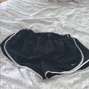 Black and white nike shorts